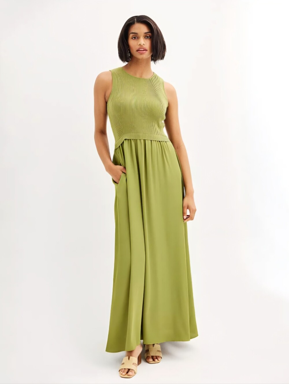Taylor Mixed Media Maxi Dress - Picture 2 of 2